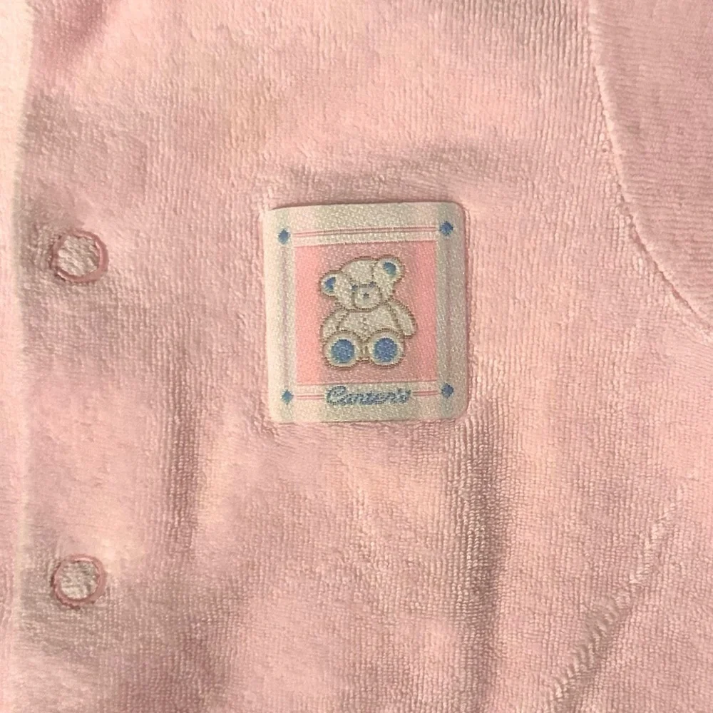 Vtg Carters If They Could Stay Little Pink Terry Footie Pajama Baby Girl 6-9M